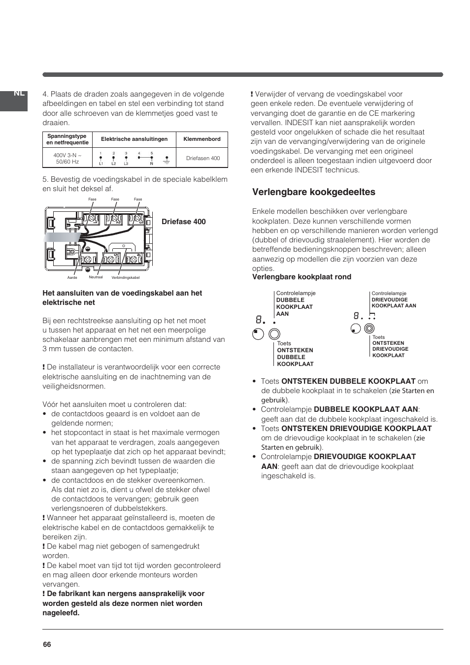 Verlengbare kookgedeeltes | Indesit VRO-632-TD-B User Manual | Page 66 / 84