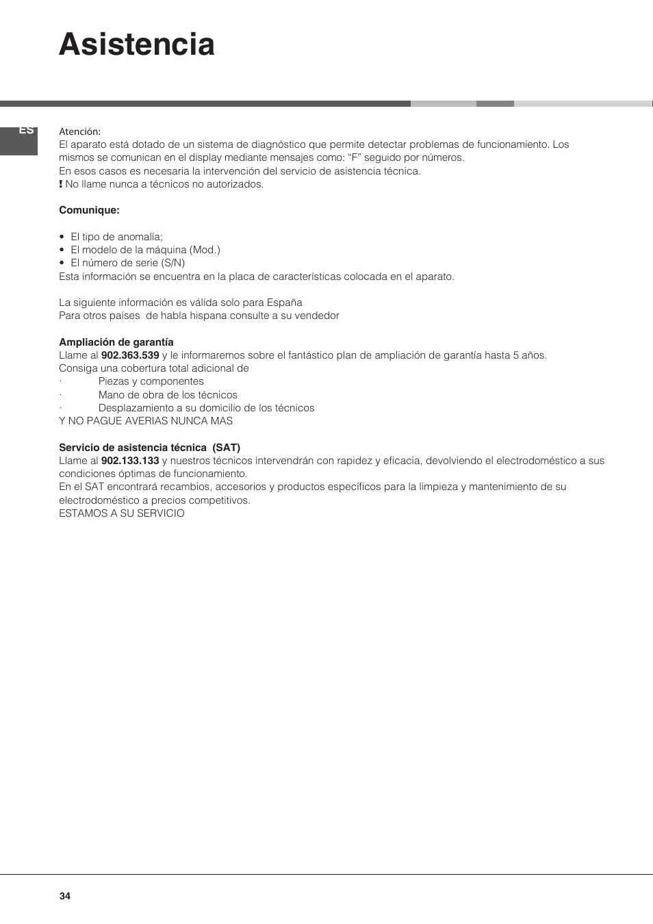 Asistencia | Indesit KN6C76A(X)-GR User Manual | Page 34 / 60
