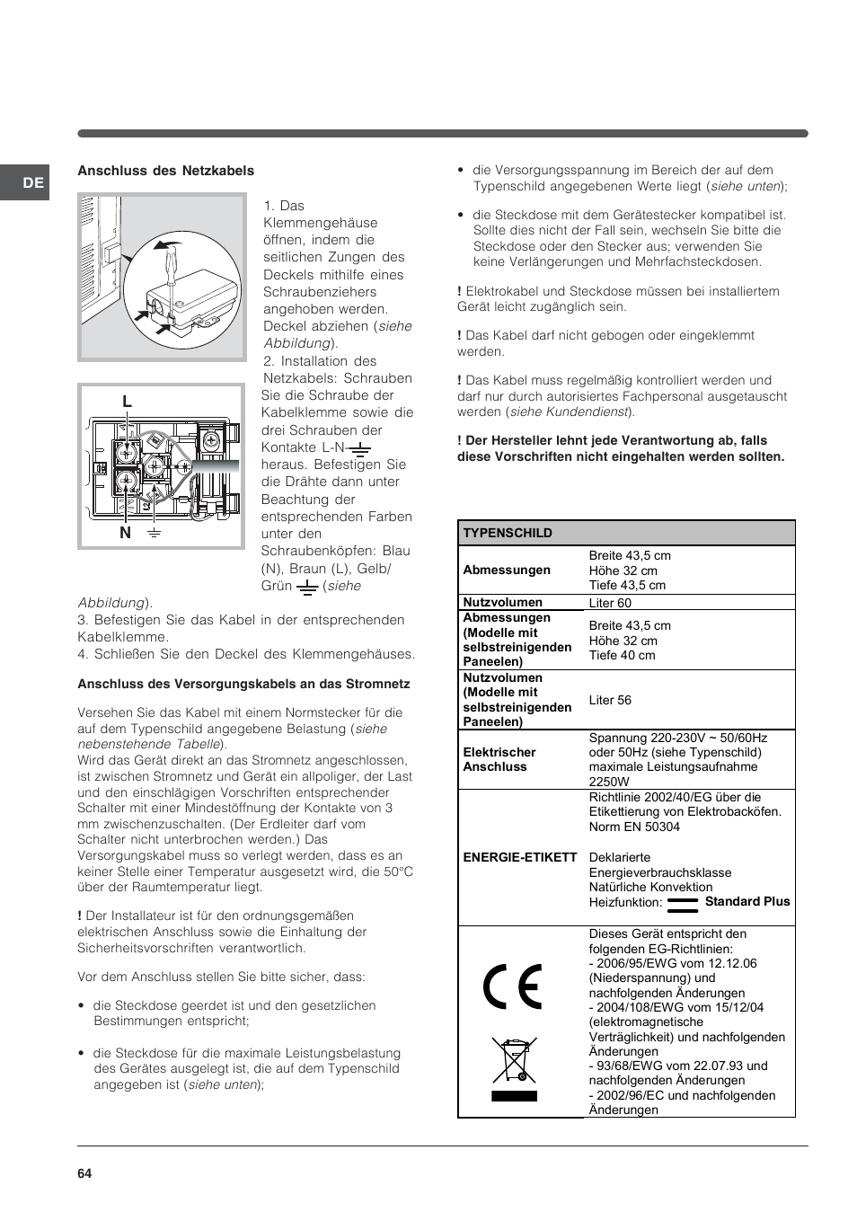Indesit FI-20.A-(WH)-1-(SP) User Manual | Page 64 / 72