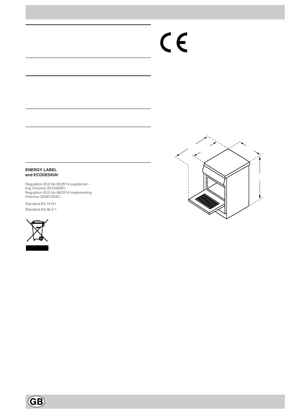 Technical specifications | Indesit KN1G2S(XW)-E User Manual | Page 20 / 28