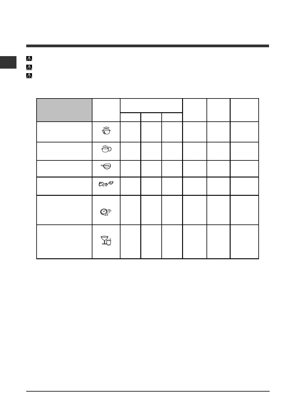 Programas | Indesit DFP-2631M-EU User Manual | Page 44 / 84