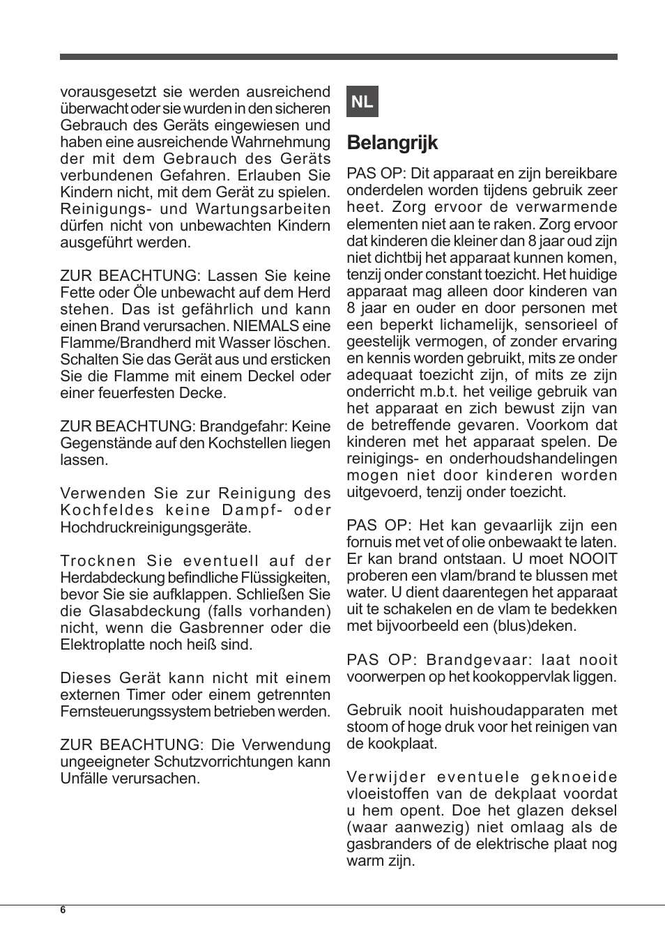 Belangrijk | Indesit PIM-640-S-(IX) User Manual | Page 6 / 88