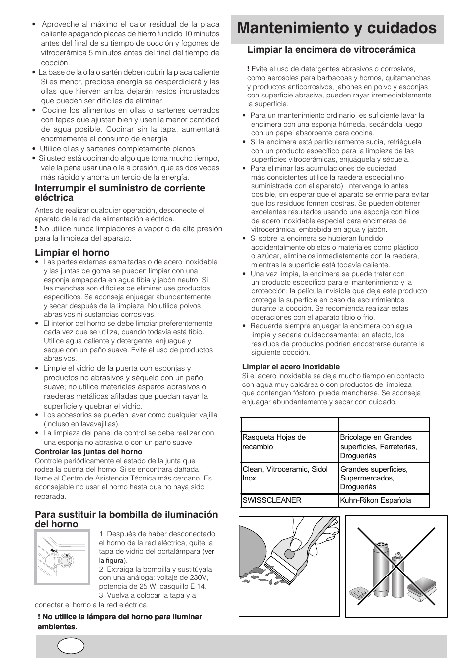 Mantenimiento y cuidados | Indesit KN3C12A(W)-CZ-S User Manual | Page 72 / 76