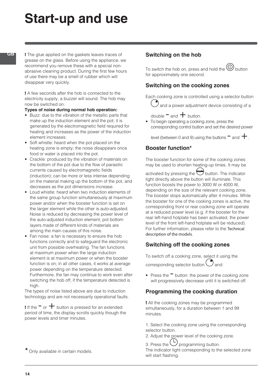Start-up and use | Indesit VIC-641-X User Manual | Page 14 / 84