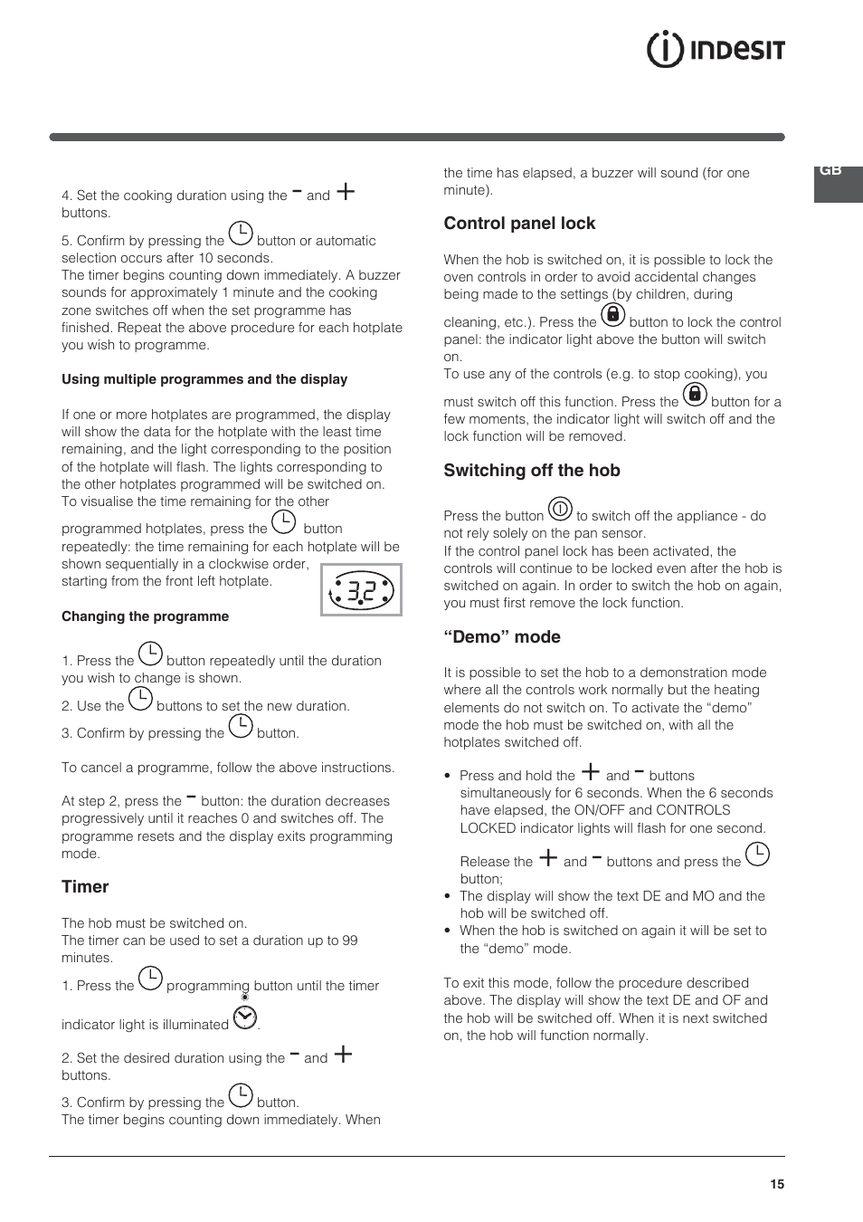 Indesit VIC-641-X User Manual | Page 15 / 84