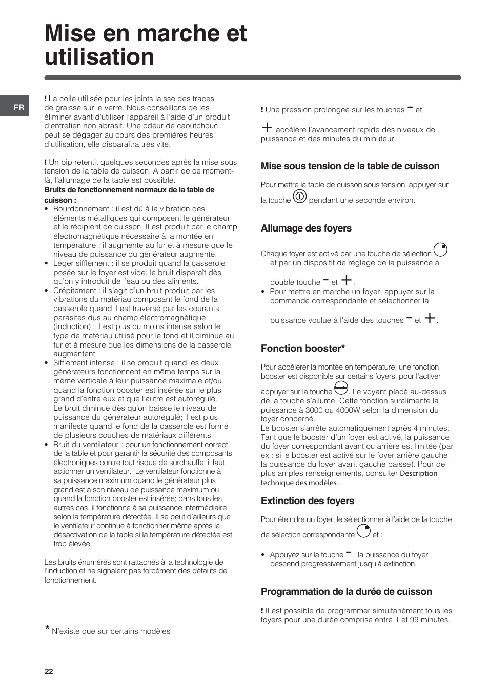 Mise en marche et utilisation | Indesit VIC-641-X User Manual | Page 22 / 84
