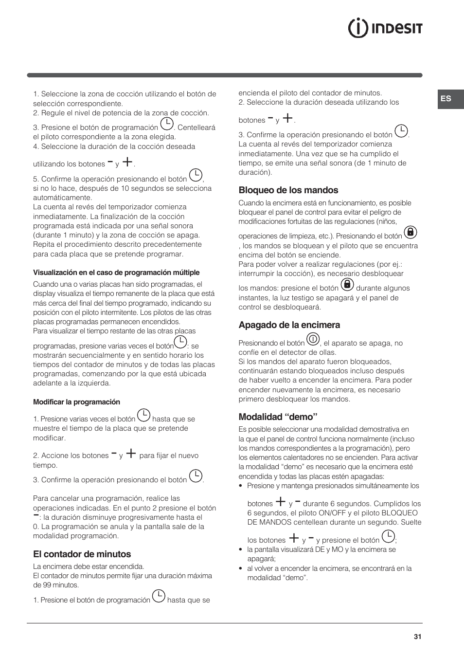 Indesit VIC-641-X User Manual | Page 31 / 84