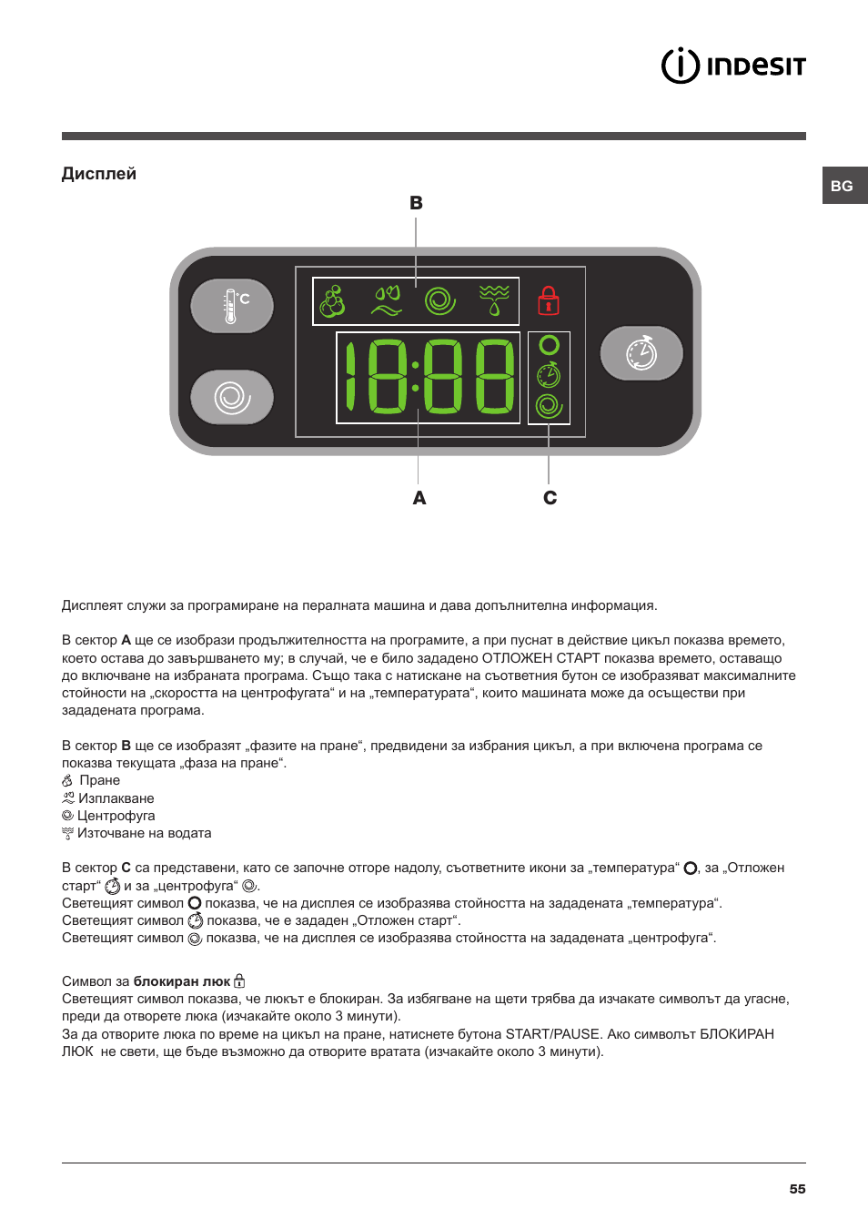 Bc a | Indesit IWE-71282-ECO-(EU) User Manual | Page 55 / 60