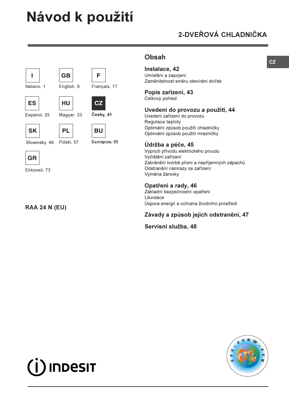 Indesit RAA-24-N-(EU) User Manual | Page 41 / 80