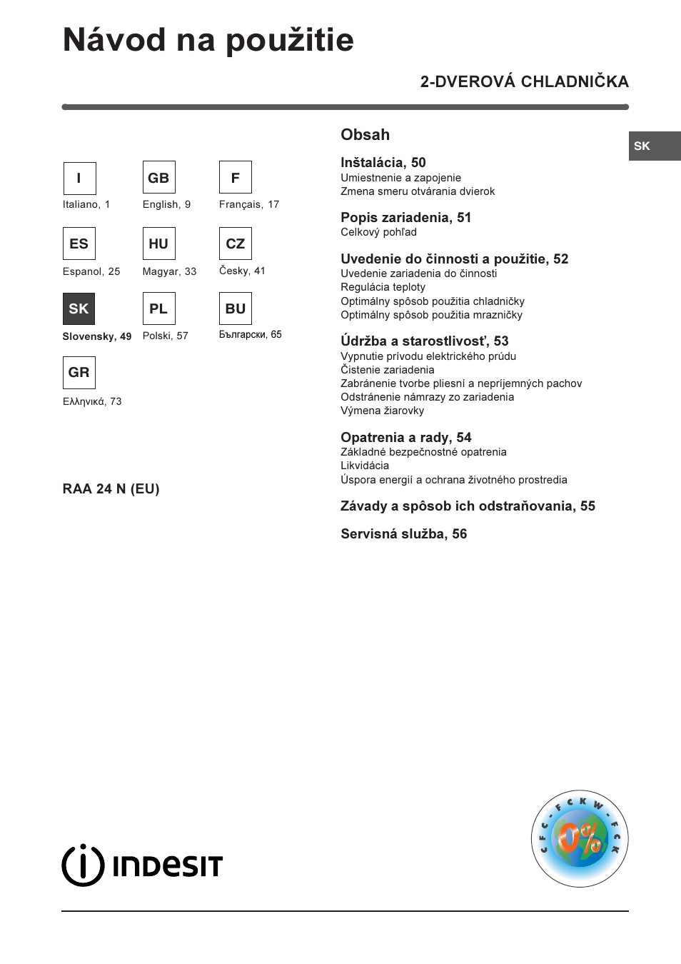 Indesit RAA-24-N-(EU) User Manual | Page 49 / 80