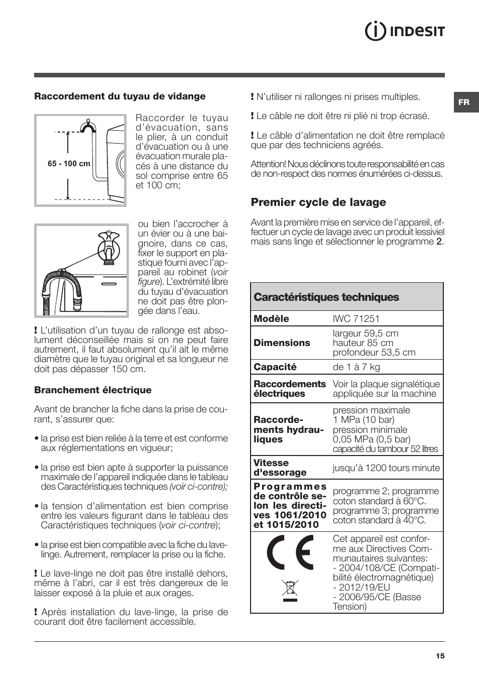 Indesit IWC-71251-C-ECO-EU User Manual | Page 15 / 72