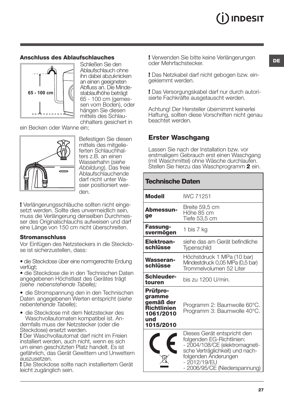 Indesit IWC-71251-C-ECO-EU User Manual | Page 27 / 72