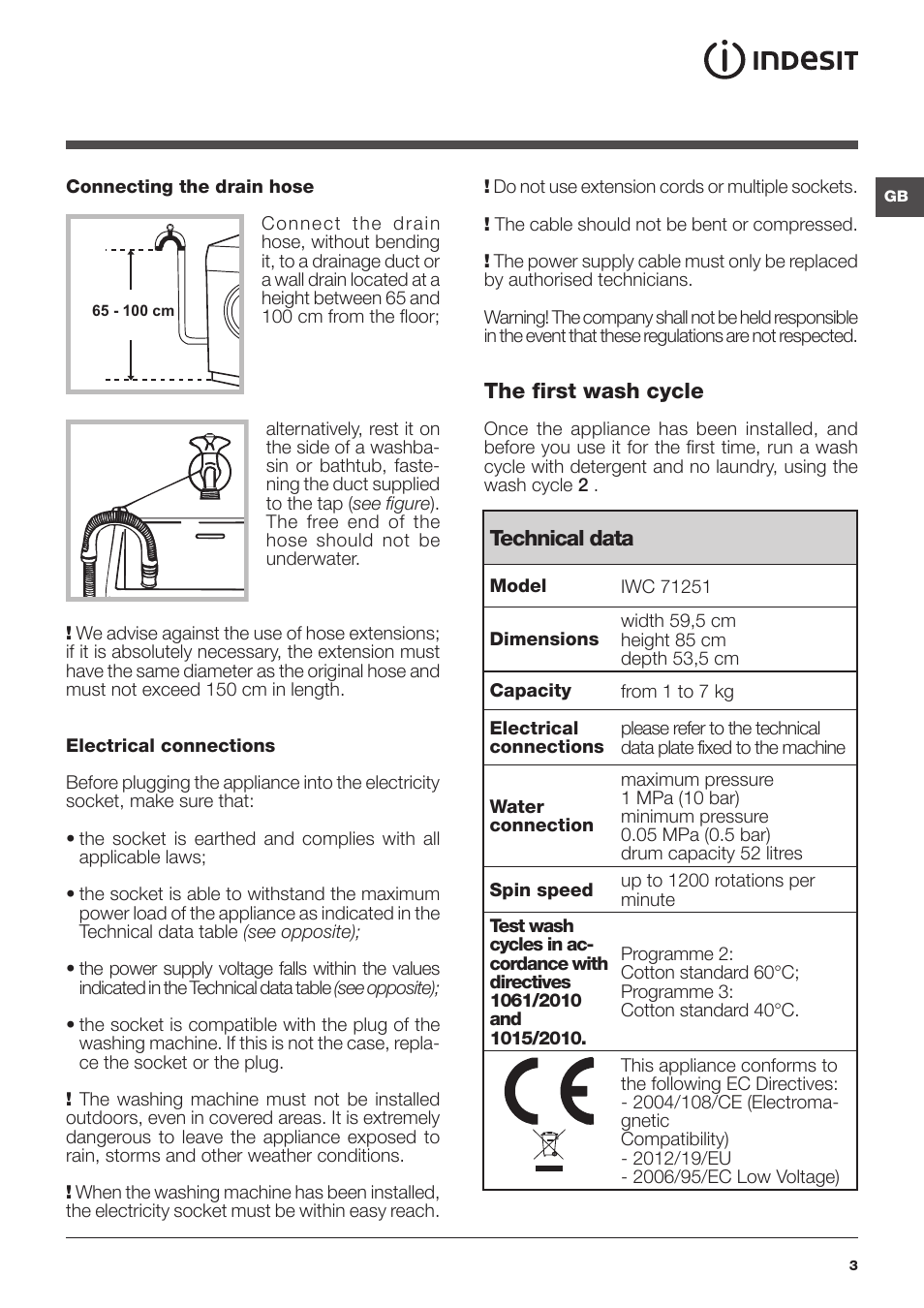 Indesit IWC-71251-C-ECO-EU User Manual | Page 3 / 72