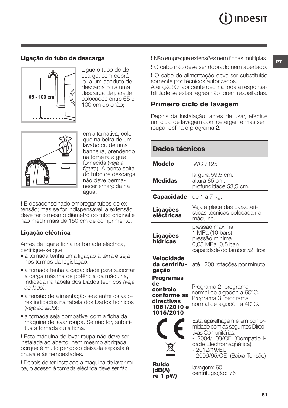 Indesit IWC-71251-C-ECO-EU User Manual | Page 51 / 72