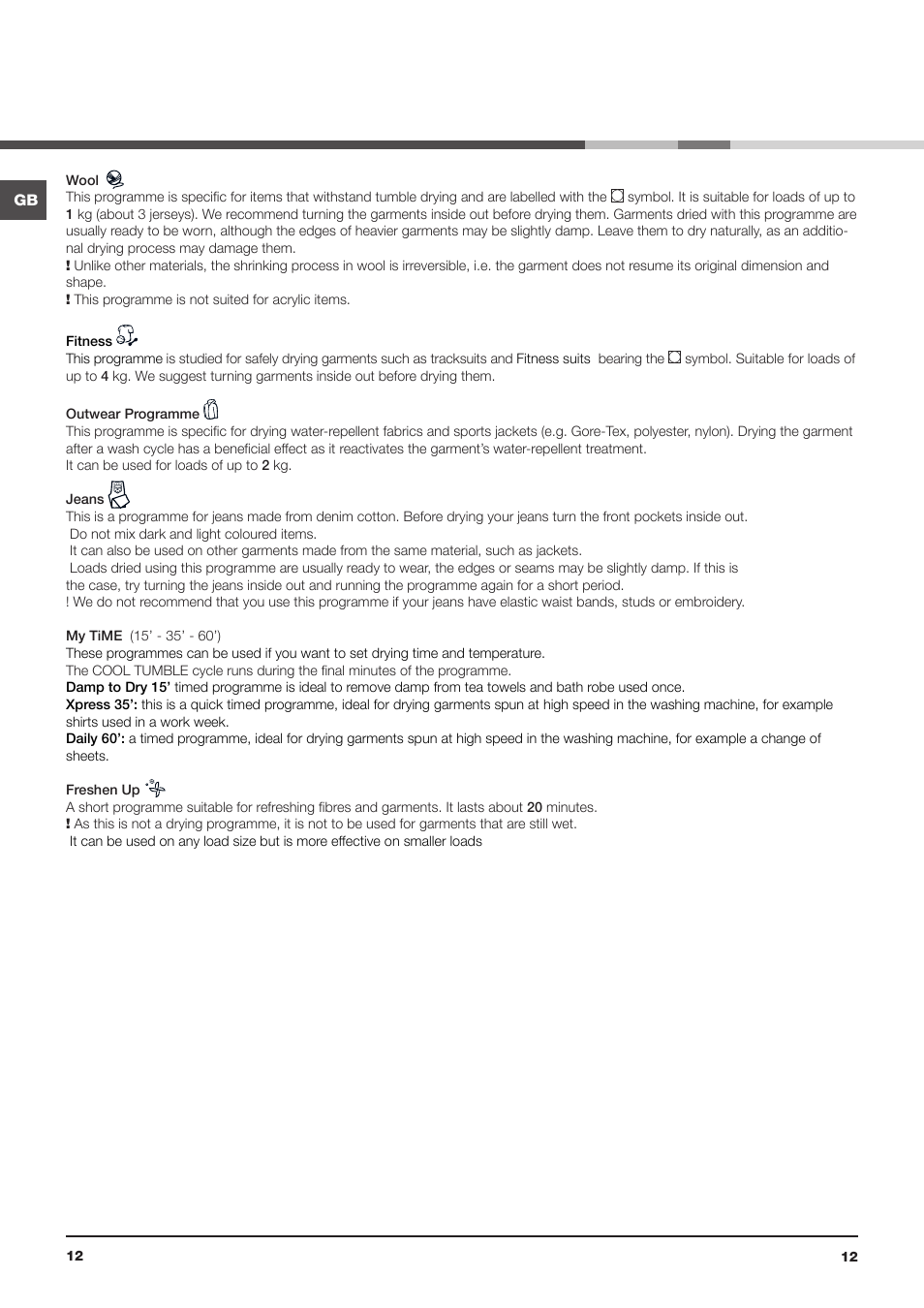 Indesit IDCL-75-B-H-(EU) User Manual | Page 12 / 64