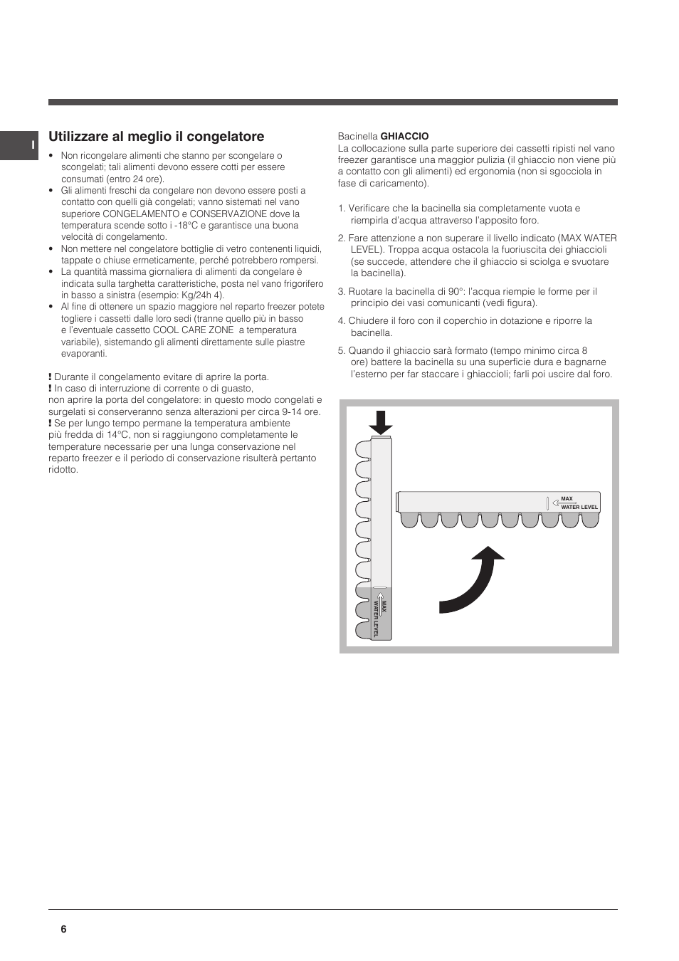 Utilizzare al meglio il congelatore | Indesit CAA 55 NX User Manual | Page 6 / 92
