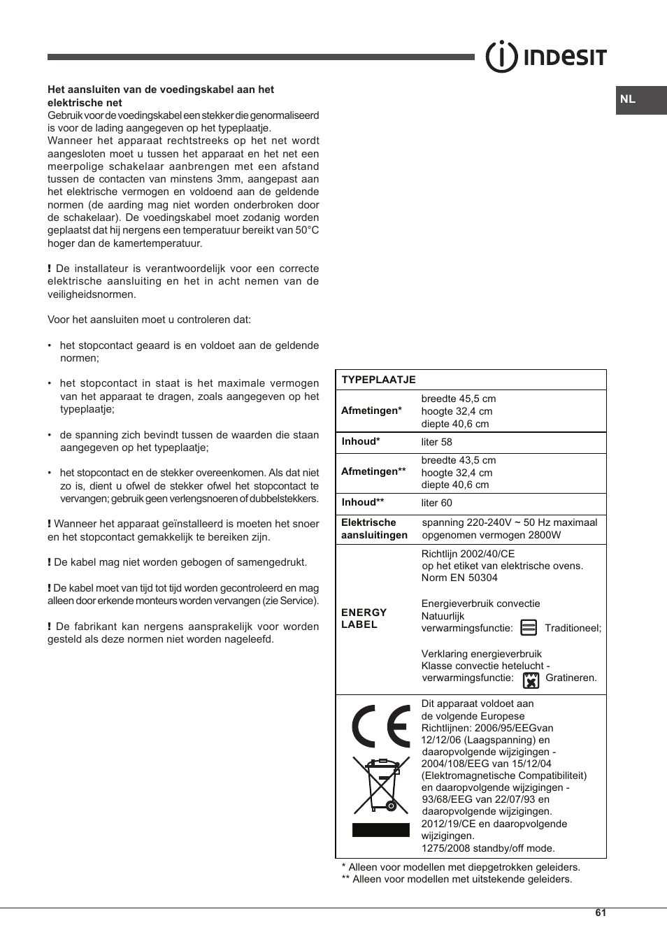 Indesit IF-89-K.A-IX-S User Manual | Page 61 / 76
