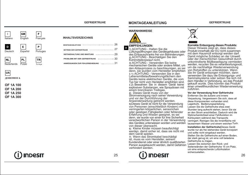 页 15 | Indesit OF-1A-100 User Manual | Page 15 / 44