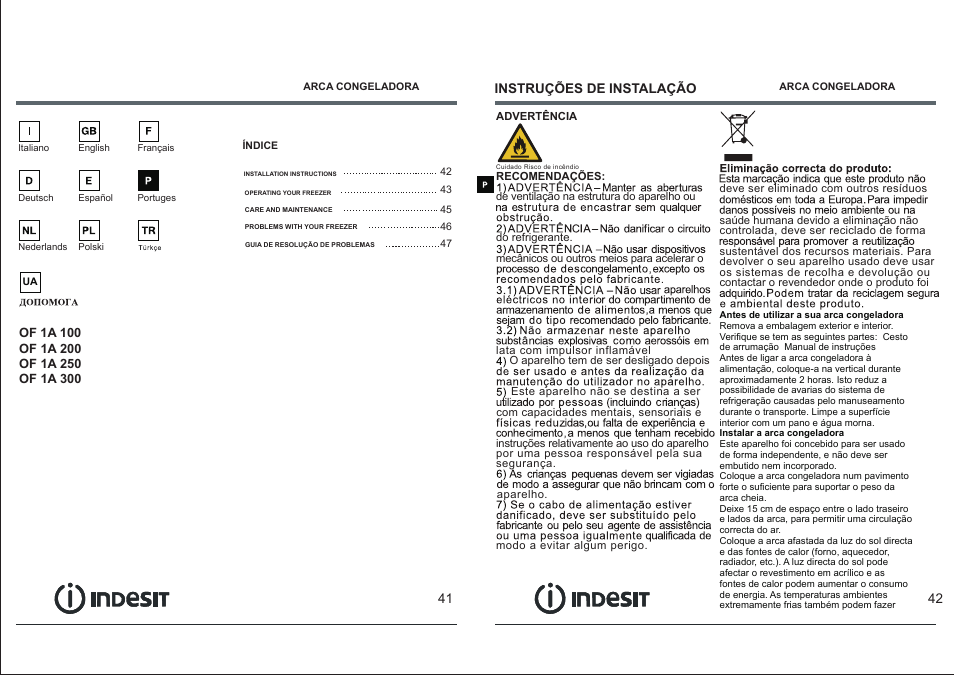 页 23 | Indesit OF-1A-100 User Manual | Page 23 / 44