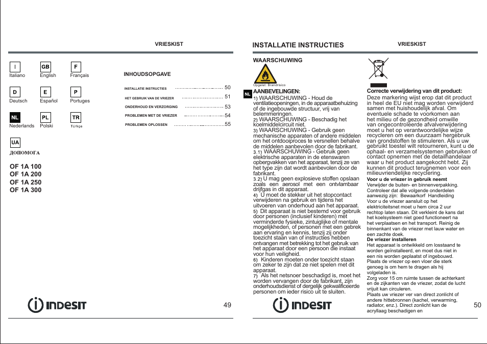 页 27 | Indesit OF-1A-100 User Manual | Page 27 / 44