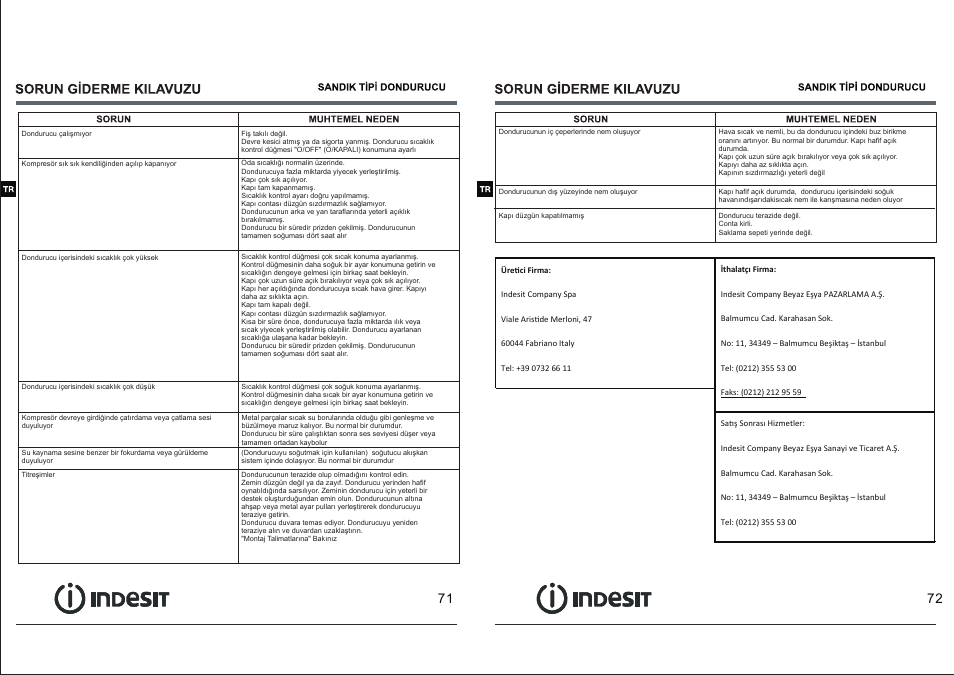 页 38 | Indesit OF-1A-100 User Manual | Page 38 / 44