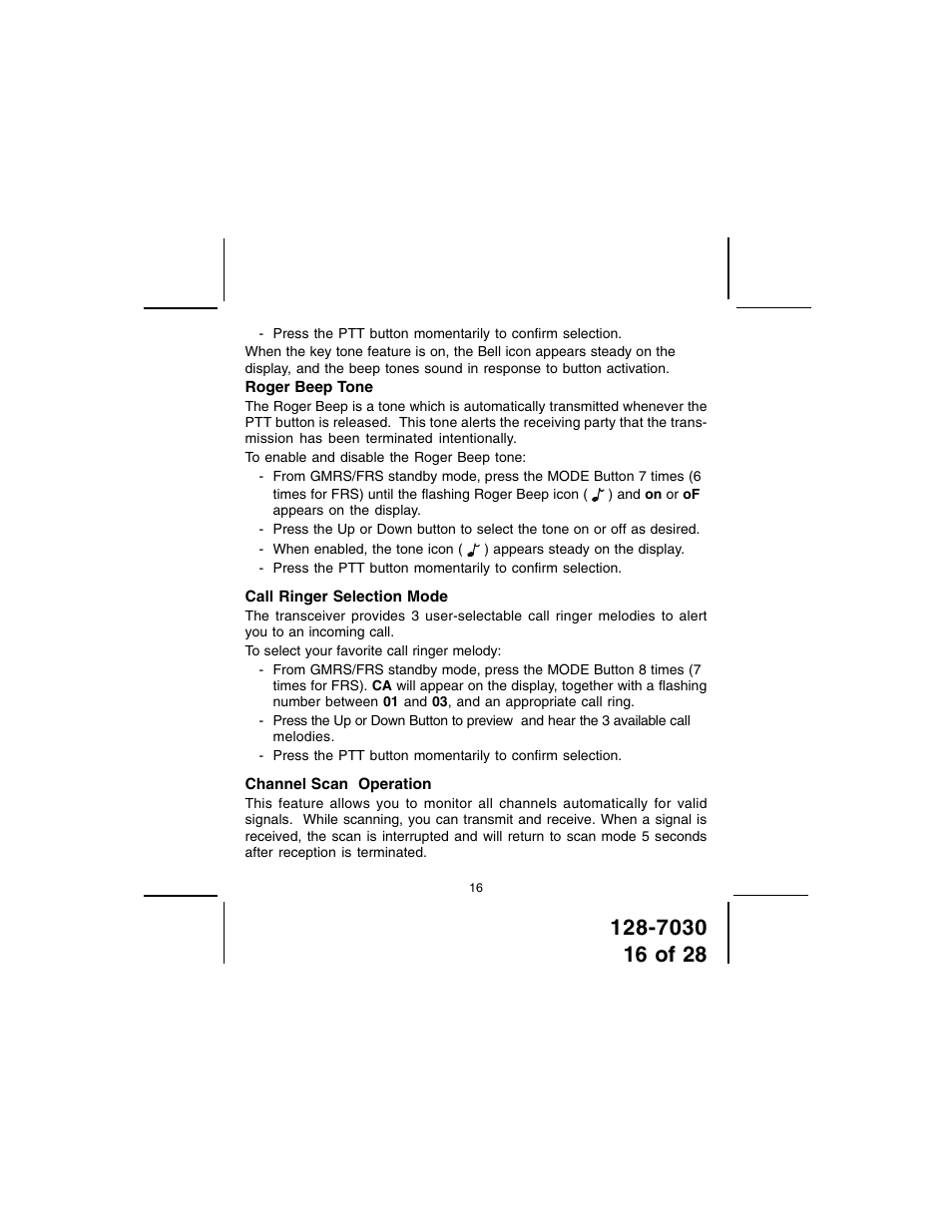 Audiovox GMRS8000-2 User Manual | Page 16 / 28