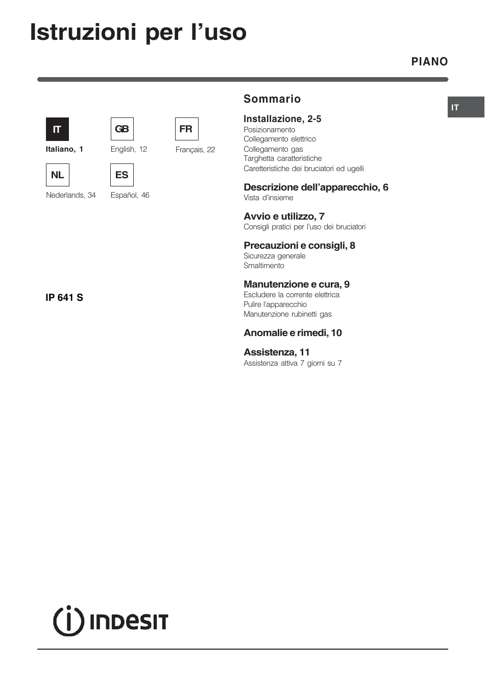 Indesit IP-641-S-(IX) User Manual | 56 pages