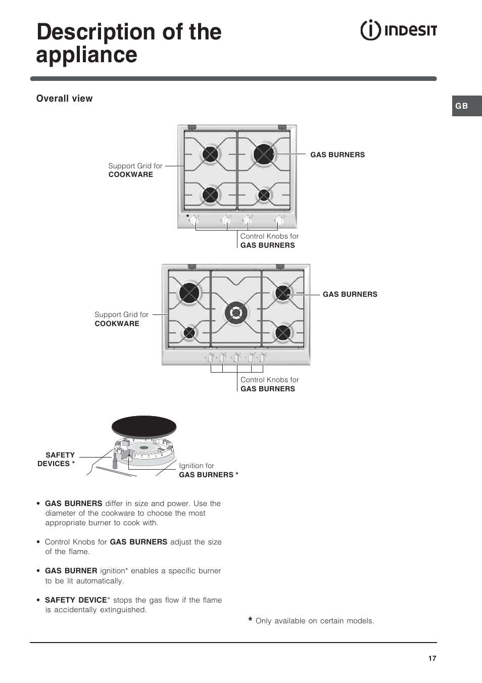 Description of the appliance | Indesit IP-641-S-(IX) User Manual | Page 17 / 56