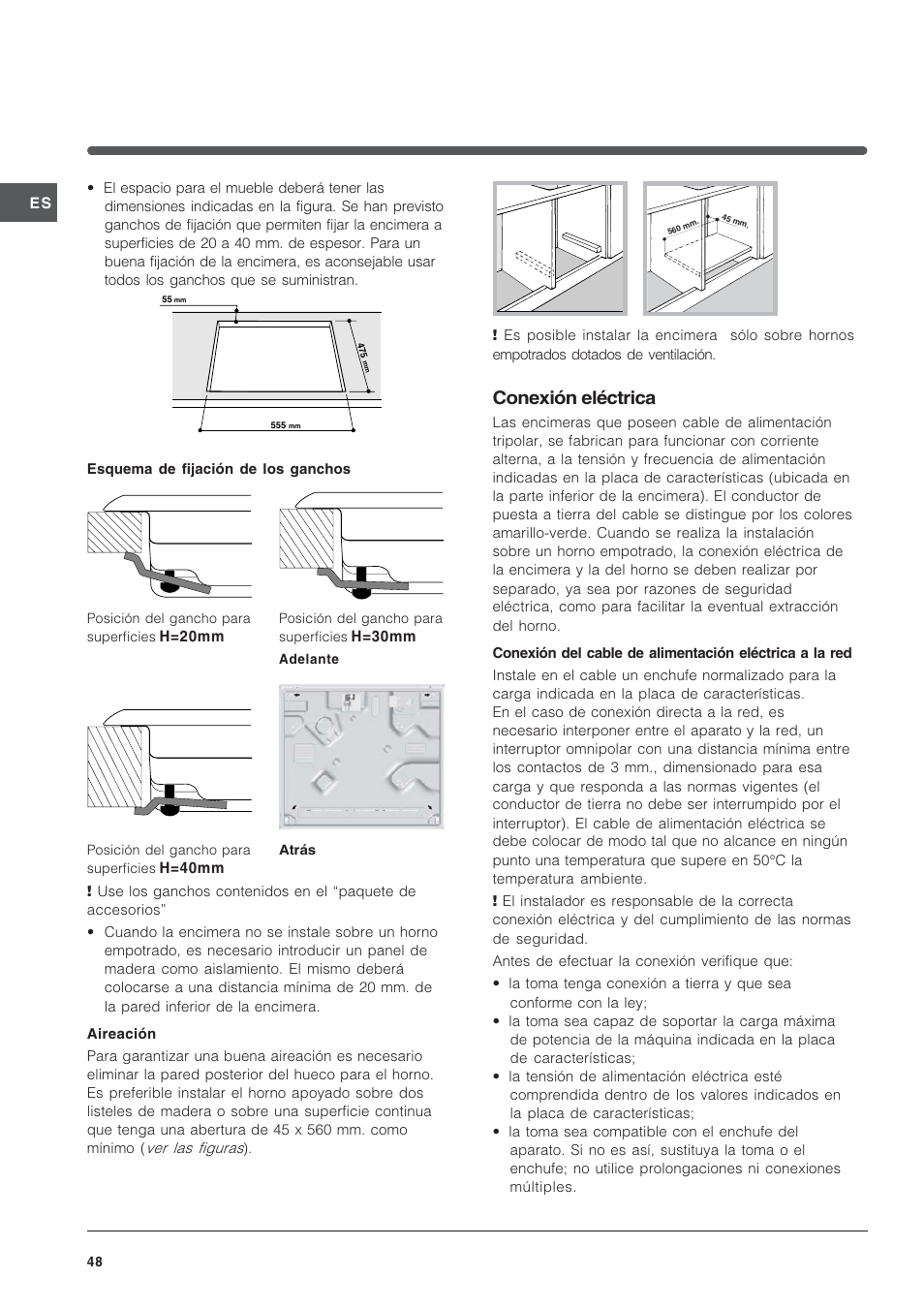 Conexión eléctrica | Indesit IP-641-S-(IX) User Manual | Page 48 / 56