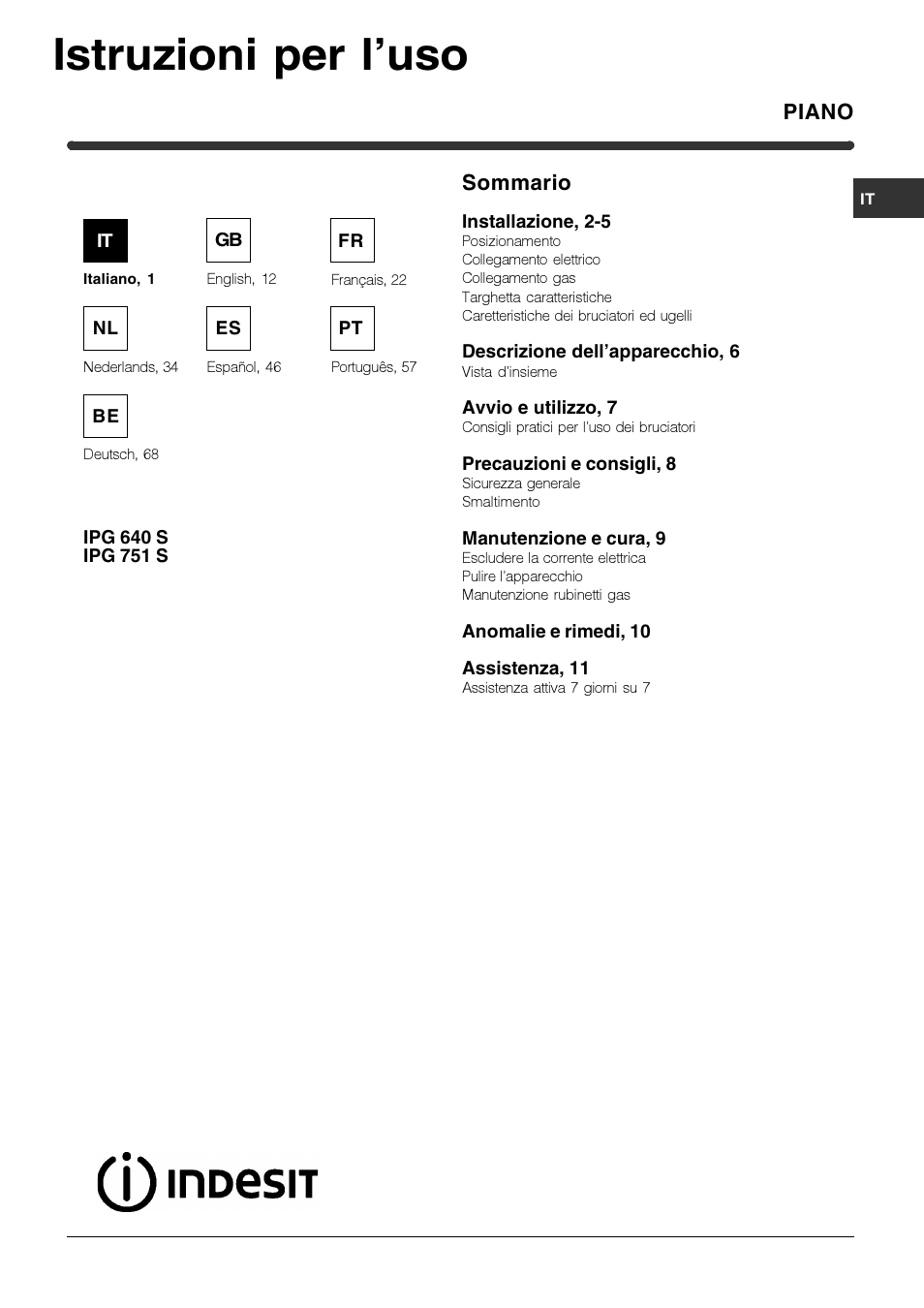 Indesit IPG-751-S-(GR) User Manual | 80 pages