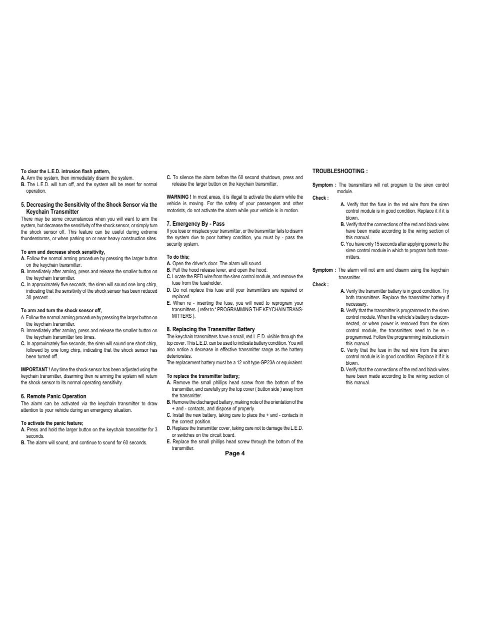 Audiovox AA-931 User Manual | Page 6 / 25