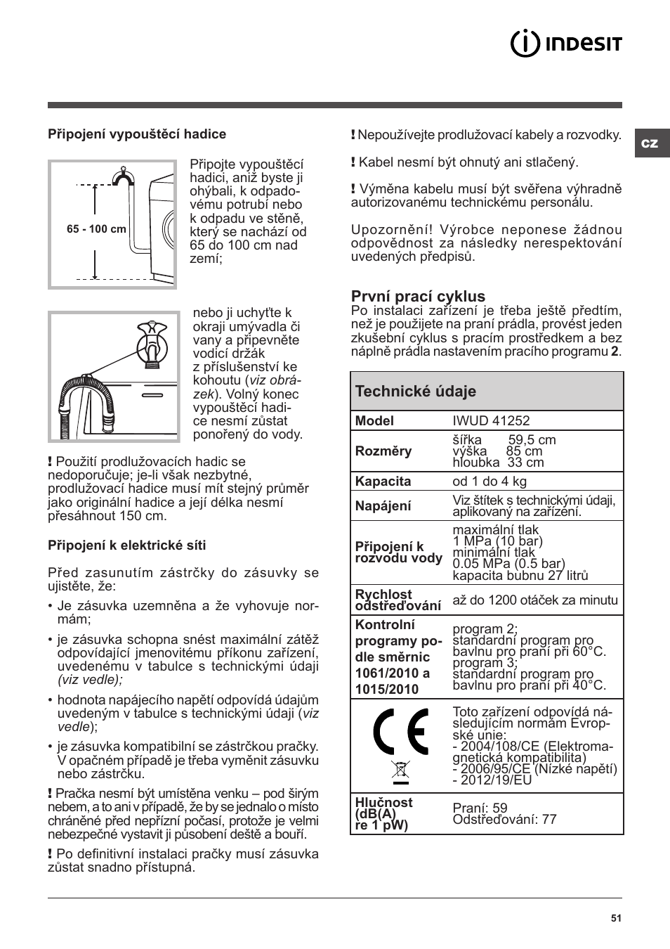 Indesit IWUD-41252-C-ECO-EU User Manual | Page 51 / 84