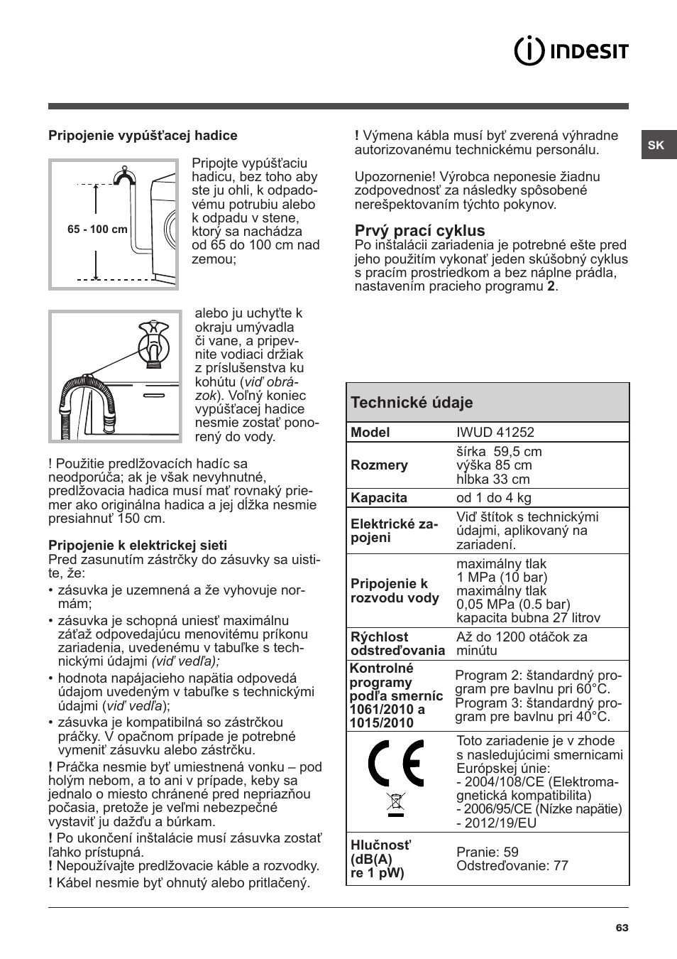 Indesit IWUD-41252-C-ECO-EU User Manual | Page 63 / 84