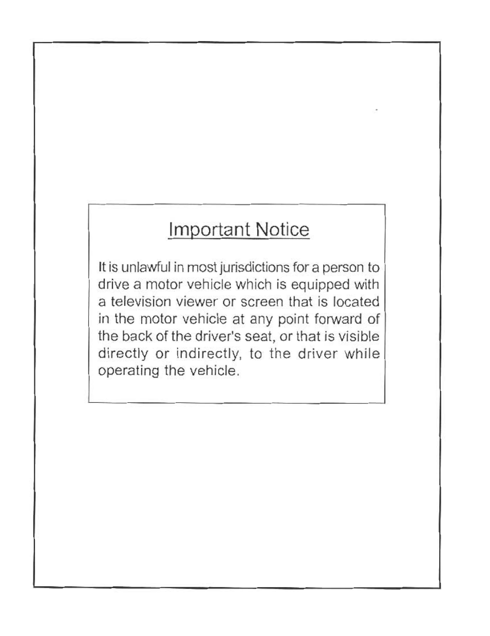 Important notice | Audiovox LCM5620PKG User Manual | Page 2 / 16