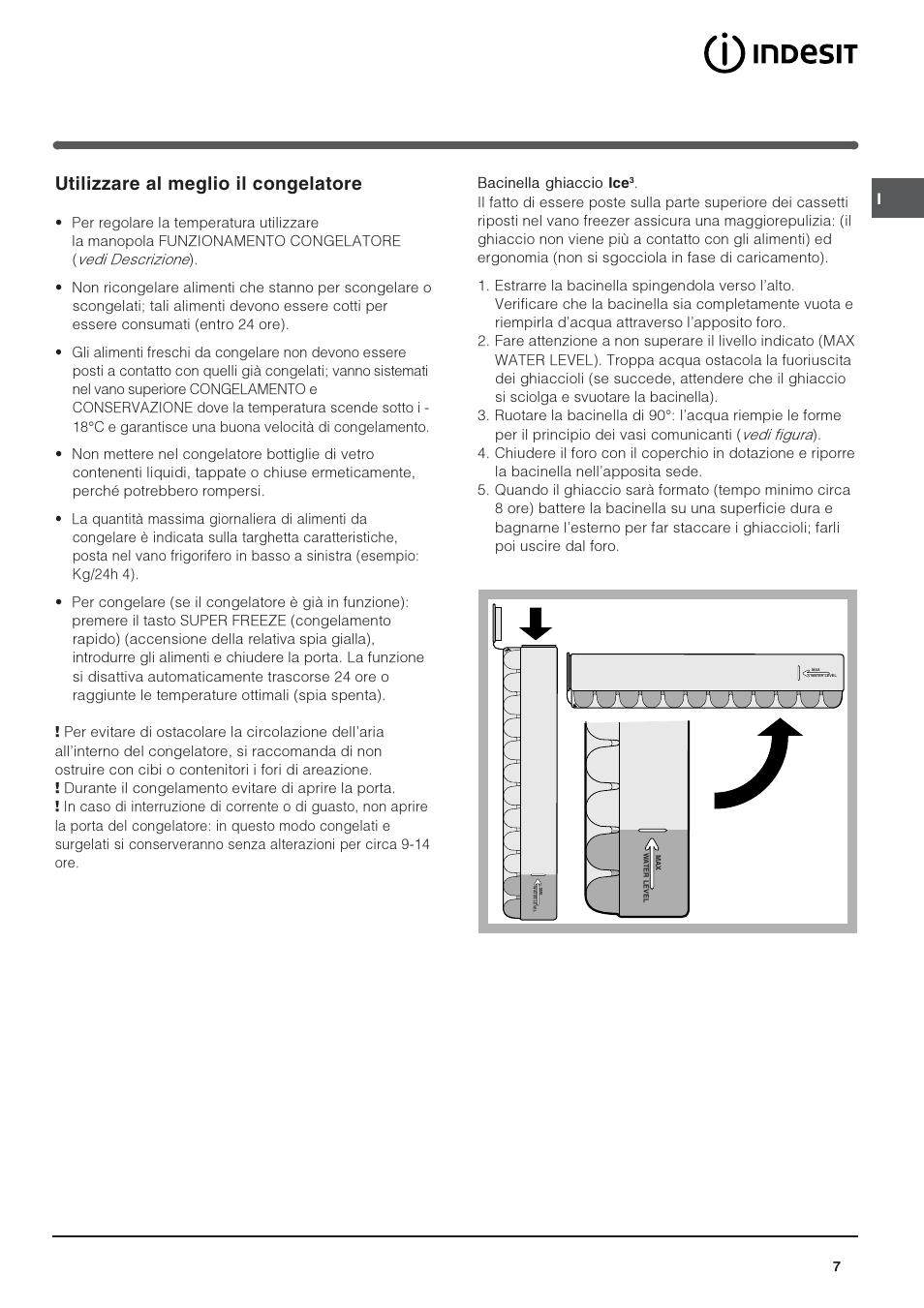 Utilizzare al meglio il congelatore | Indesit BAAN 40 FNF NXWD User Manual | Page 7 / 60