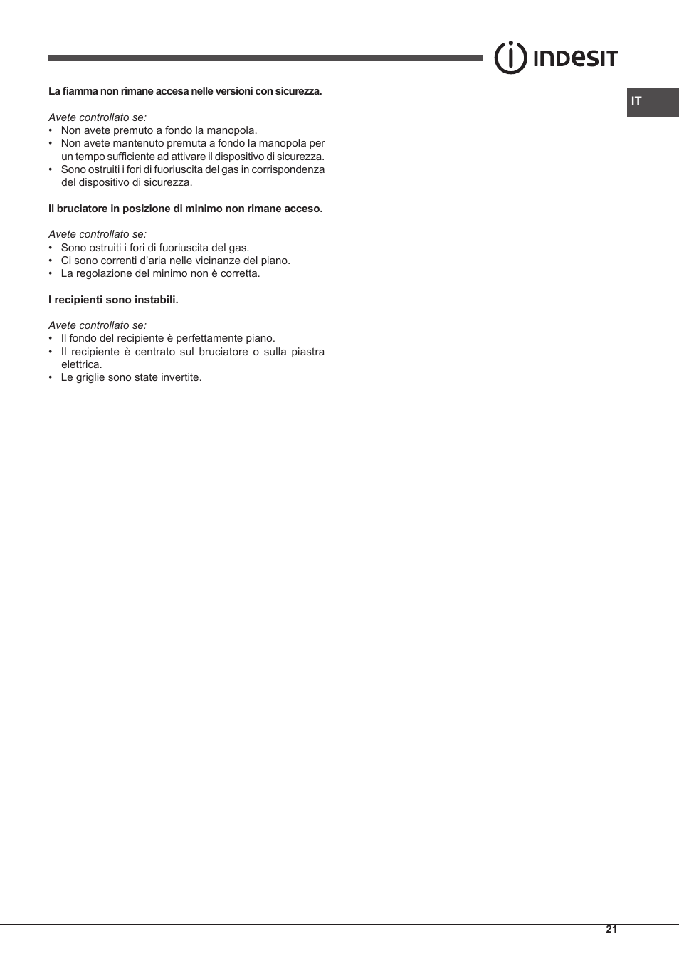 Indesit PIM-750-AS-(IX) User Manual | Page 21 / 76
