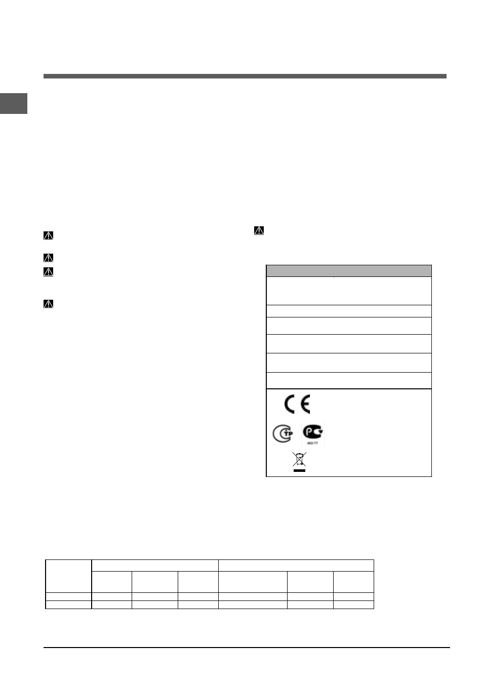 Advertencias para el primer lavado | Indesit DIS-361-A User Manual | Page 58 / 80