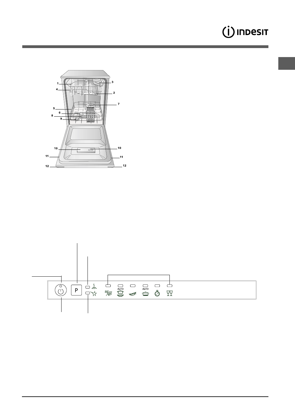 Descripción del aparato | Indesit DIS-361-A User Manual | Page 59 / 80