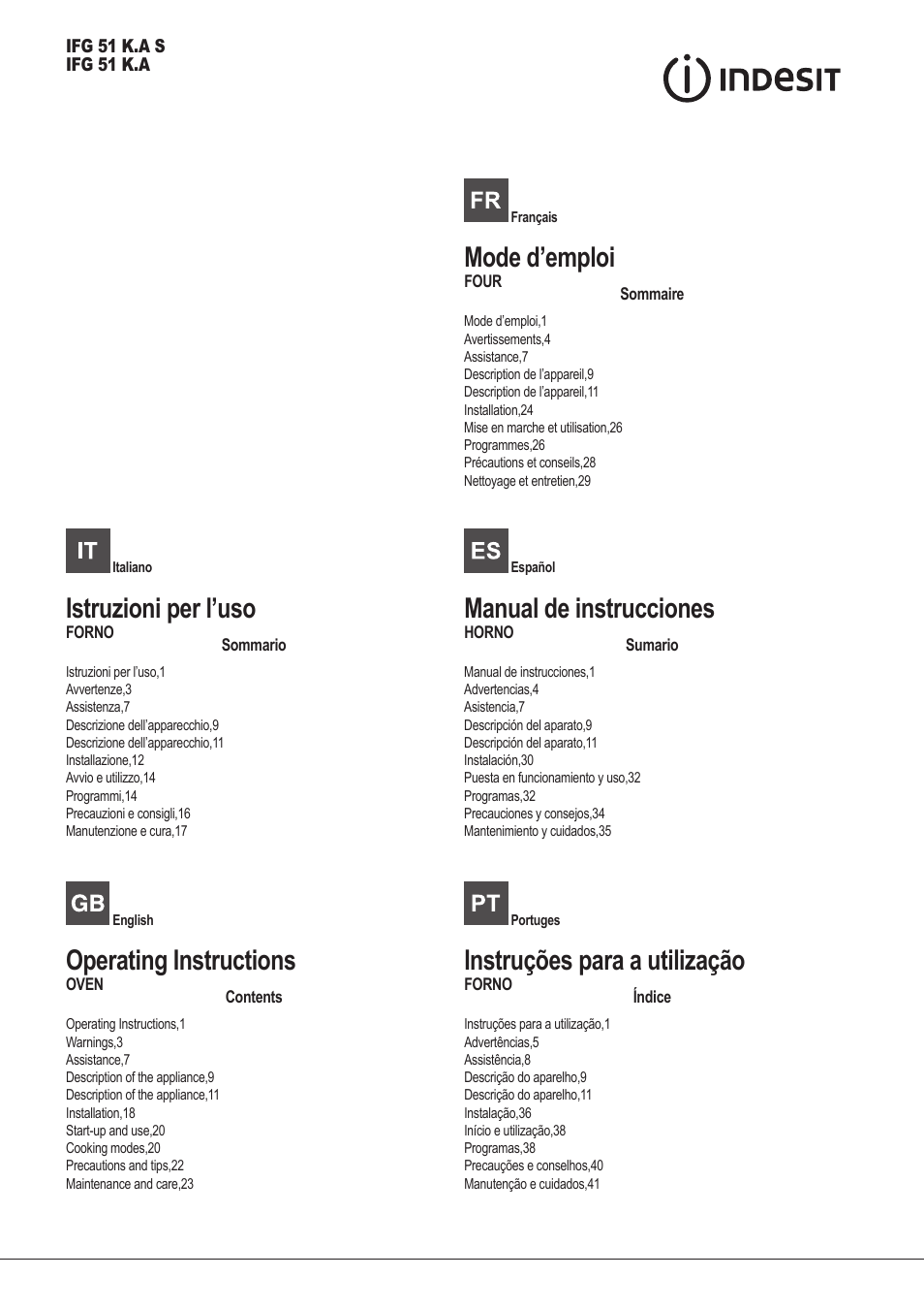 Indesit IFG-51-K.A-(GR)-S User Manual | 56 pages