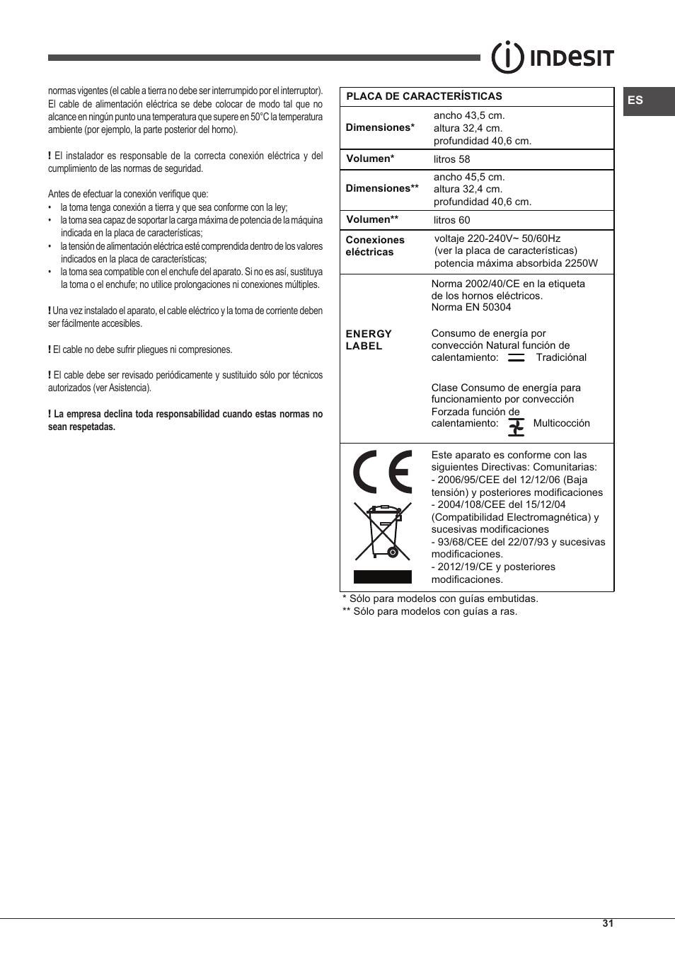 Indesit IFG-51-K.A-(GR)-S User Manual | Page 31 / 56