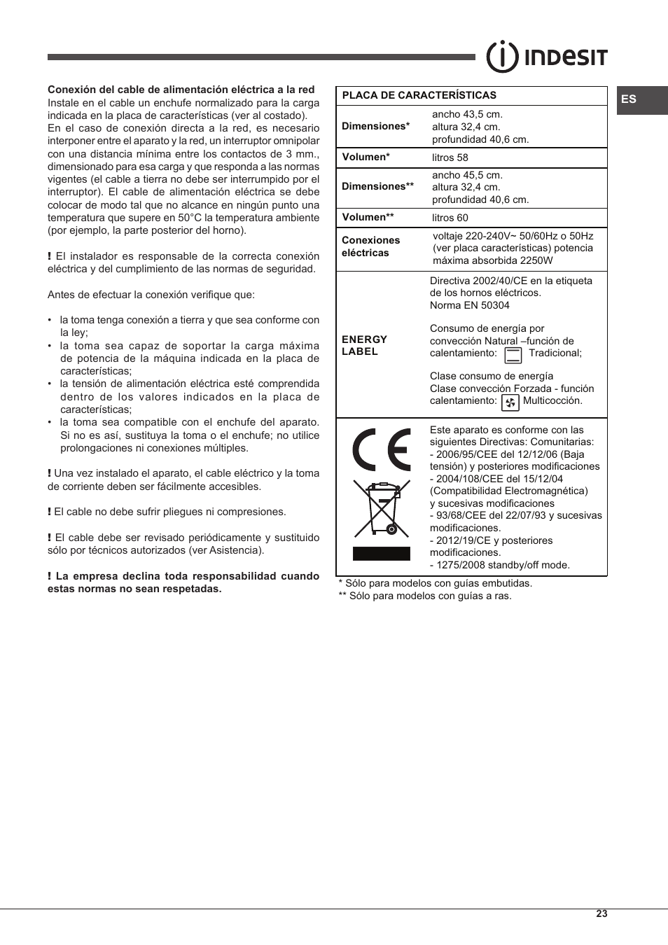 Indesit FMR-54-K.A-(RA) User Manual | Page 23 / 36