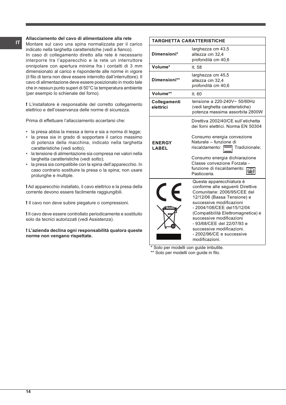 Indesit FIM-61-K.A-IX-S User Manual | Page 14 / 68