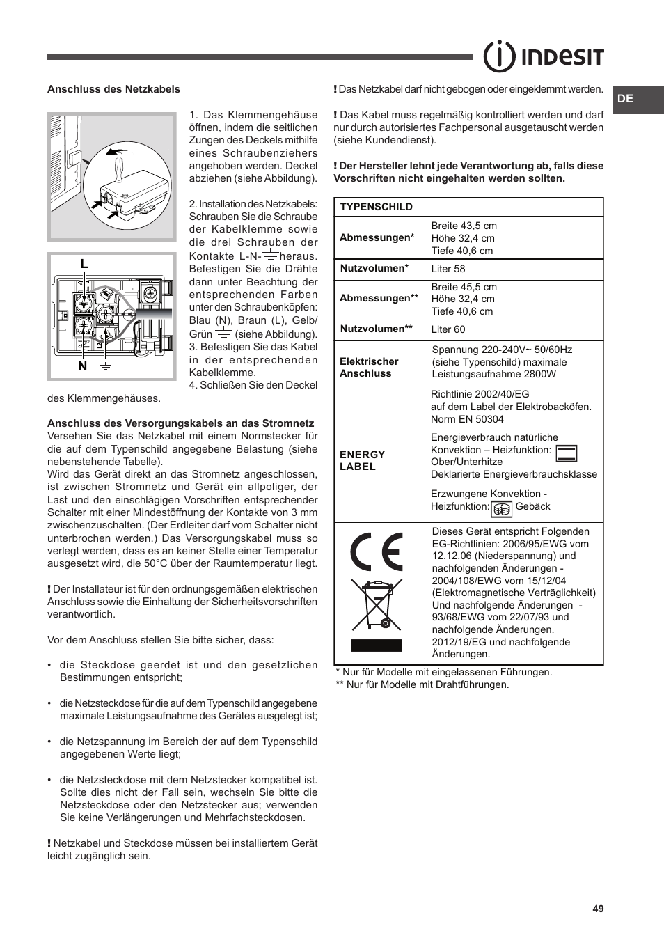 Indesit FIM-61-K.A-IX-S User Manual | Page 49 / 68