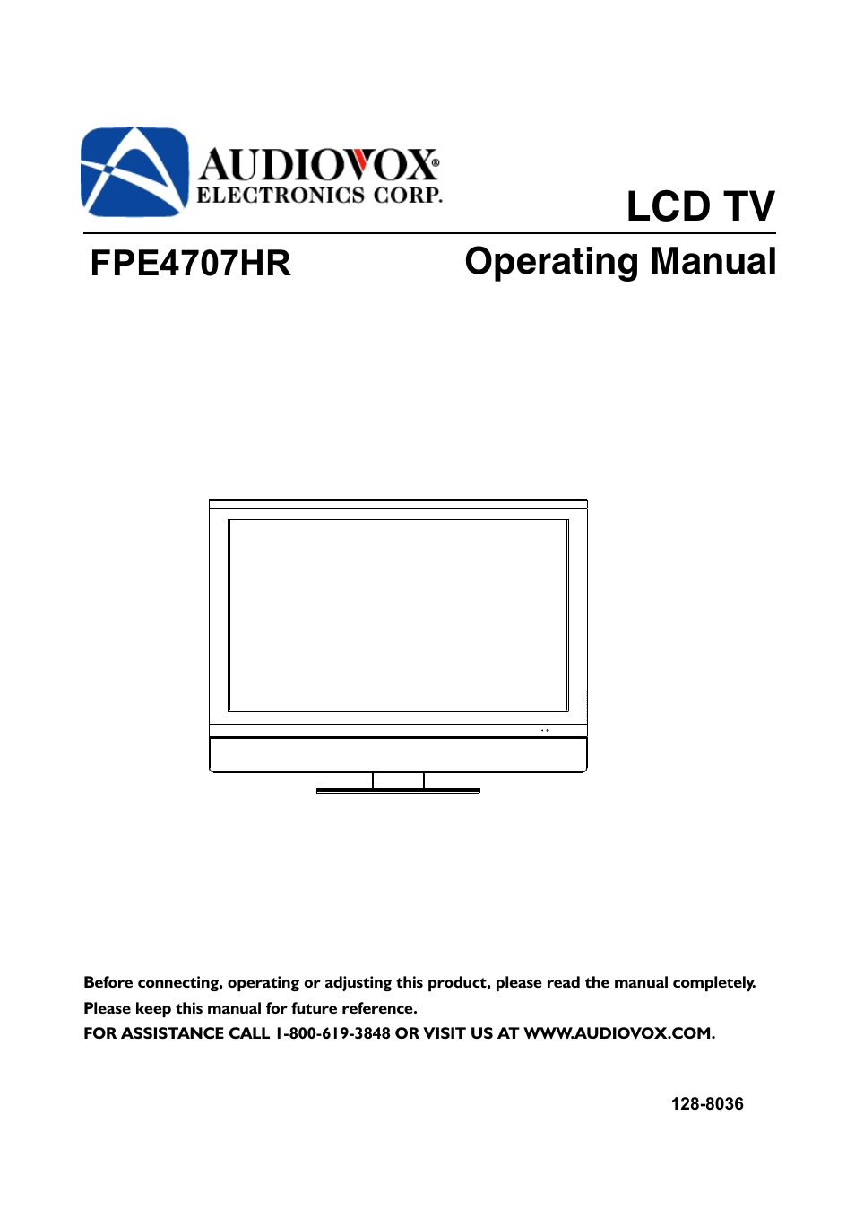 Audiovox FPE4707HR User Manual | 54 pages