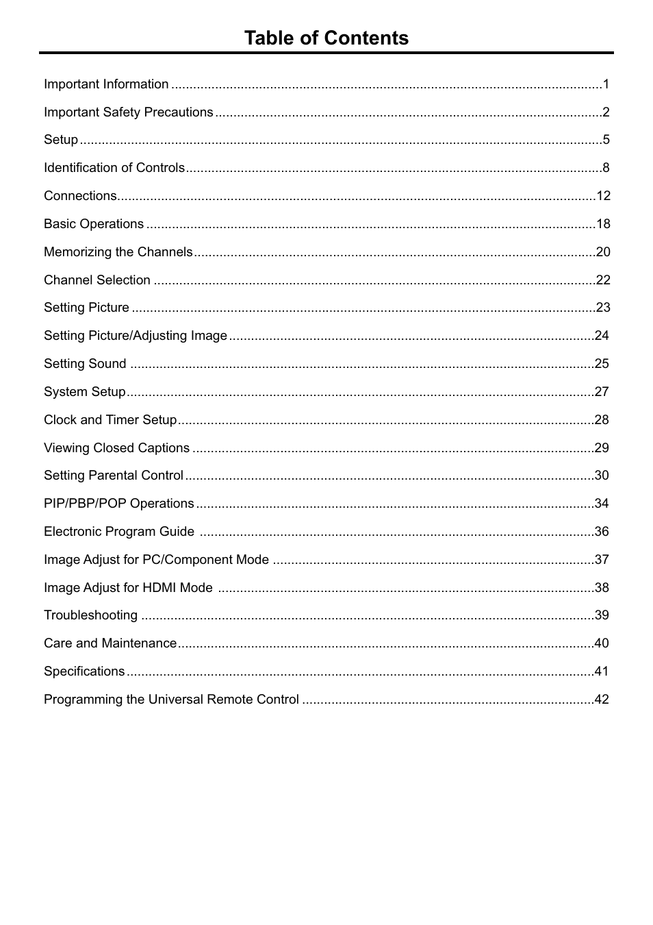 Audiovox FPE4707HR User Manual | Page 2 / 54