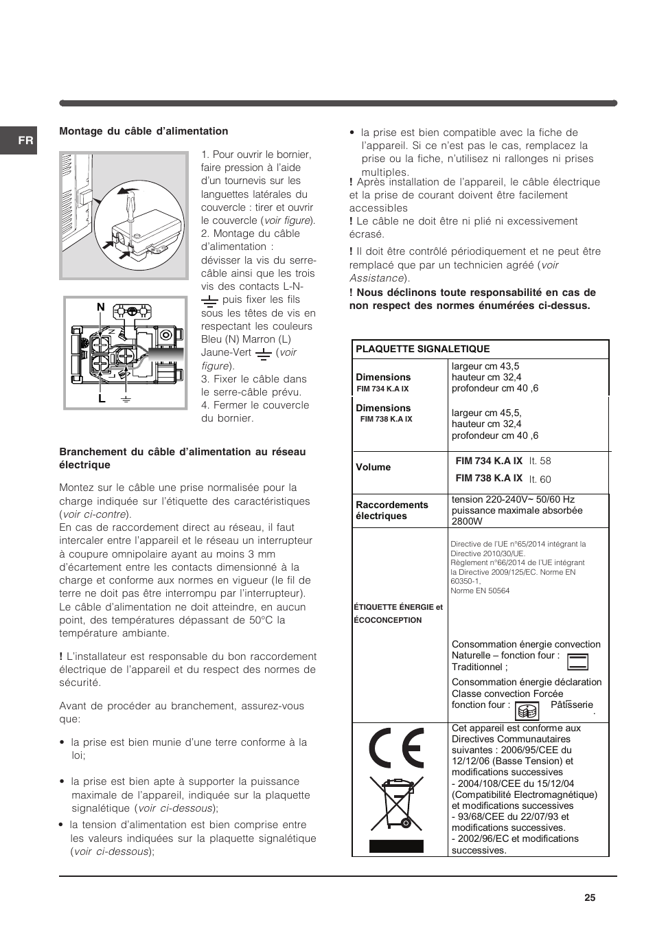 Indesit FIM-734-K.A-IX User Manual | Page 25 / 72