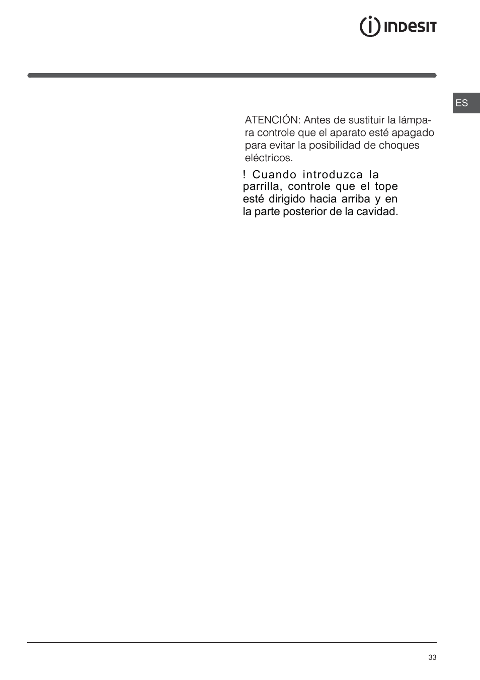 Atención | Indesit FIM-734-K.A-IX User Manual | Page 33 / 72