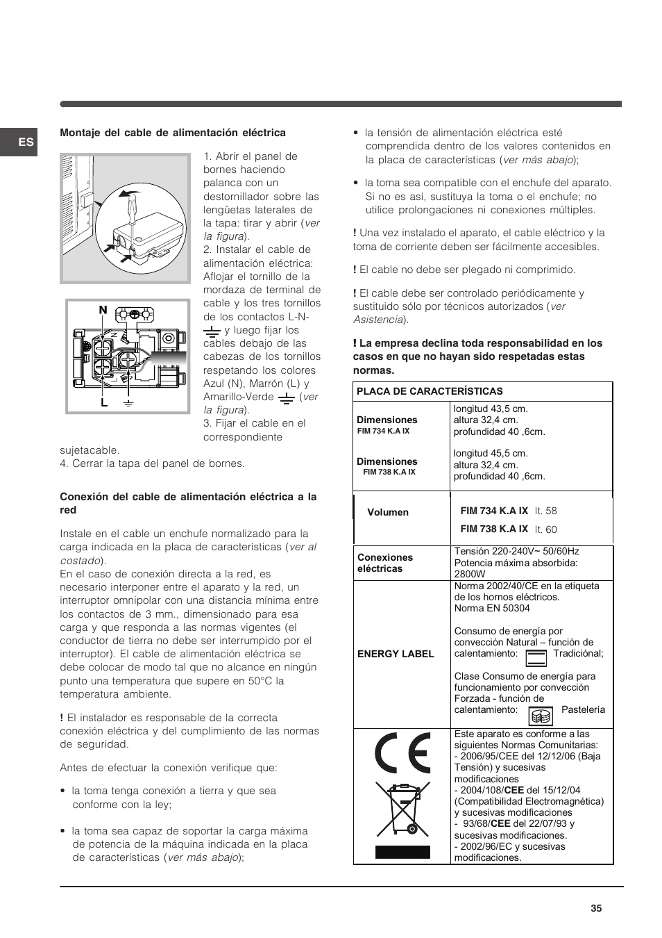 Indesit FIM-734-K.A-IX User Manual | Page 35 / 72