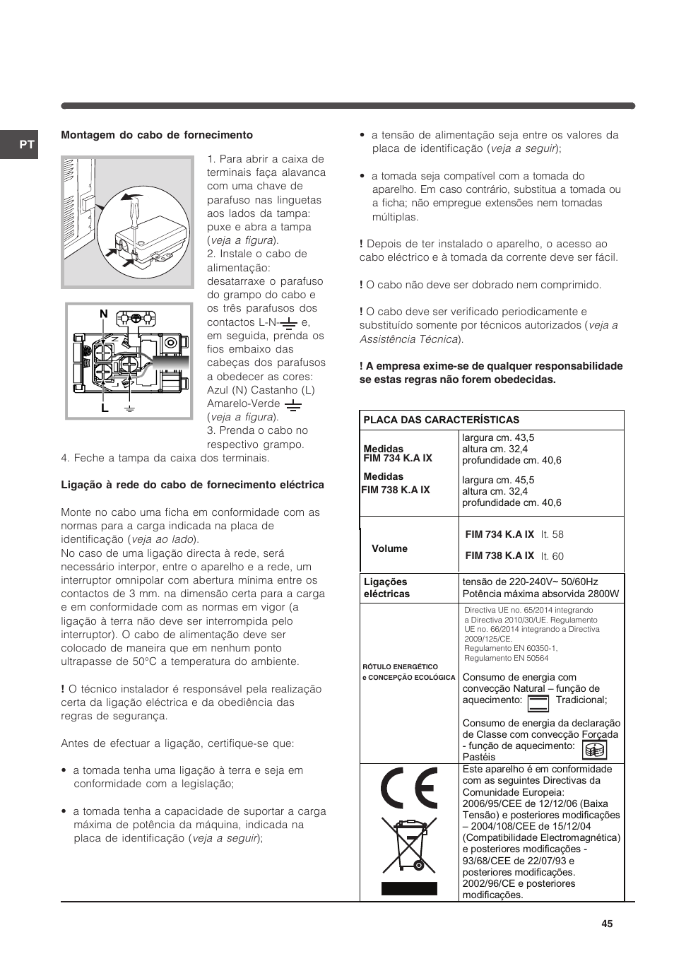 Indesit FIM-734-K.A-IX User Manual | Page 45 / 72