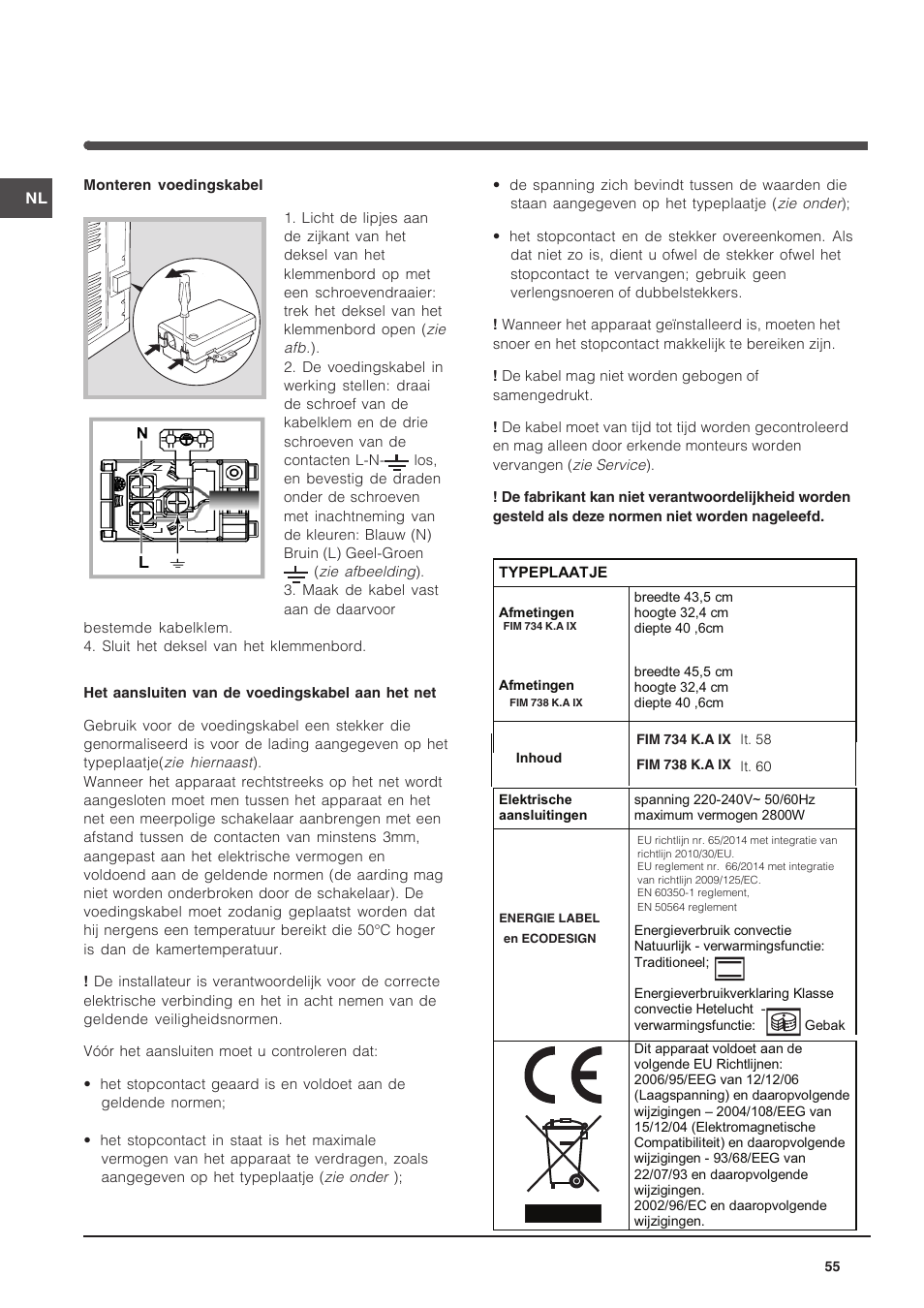 Indesit FIM-734-K.A-IX User Manual | Page 55 / 72